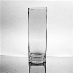 Glass Rectangular Vase, 12" x 4"